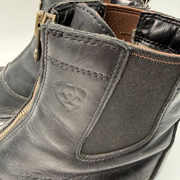 Ariat Women's 9B Heritage RT Zip Paddock Boot Riding Black Leather - Picture 5 of 11